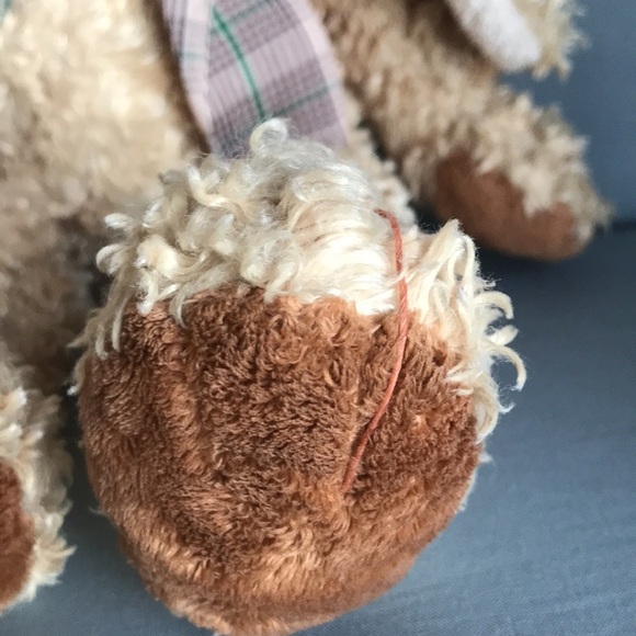 Vintage 2005 TY Classics beige silk bunny beanbag curly plush rabbit Easter kids - Picture 4 of 12